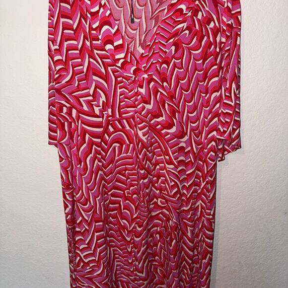 Zara Printed Kaftan Dress SIZE LARGE - Picture 2 of 4